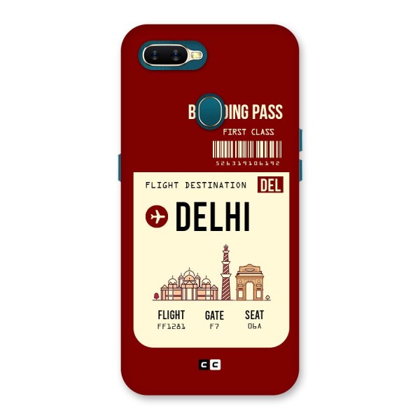 Delhi Boarding Pass Back Case for Oppo A7