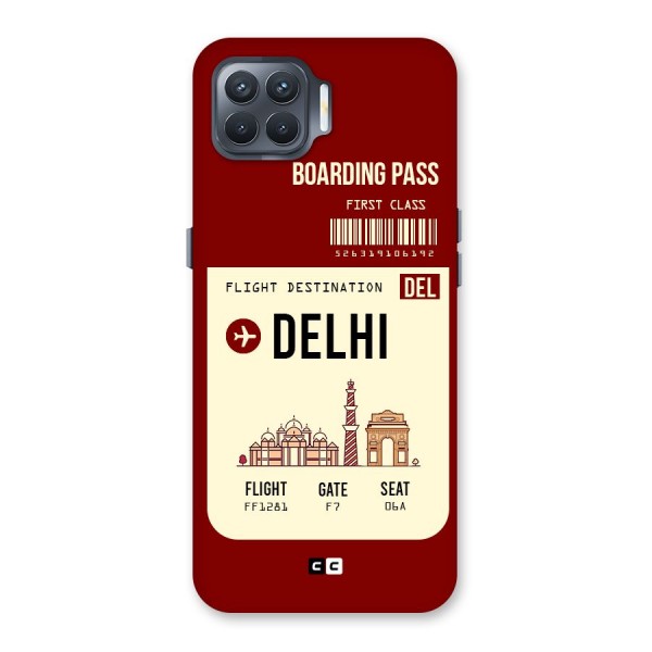 Delhi Boarding Pass Back Case for Oppo F17 Pro