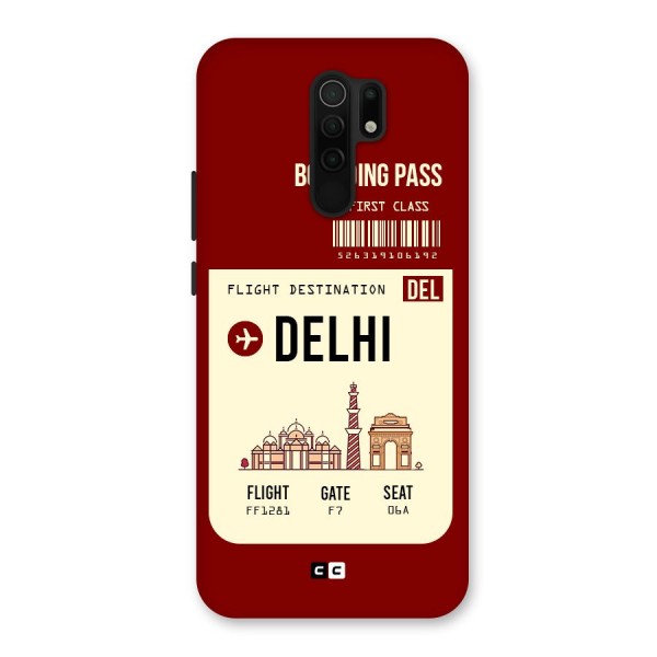 Delhi Boarding Pass Back Case for Poco M2