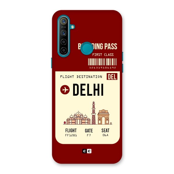 Delhi Boarding Pass Back Case for Realme 5i