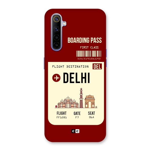 Delhi Boarding Pass Back Case for Realme 6