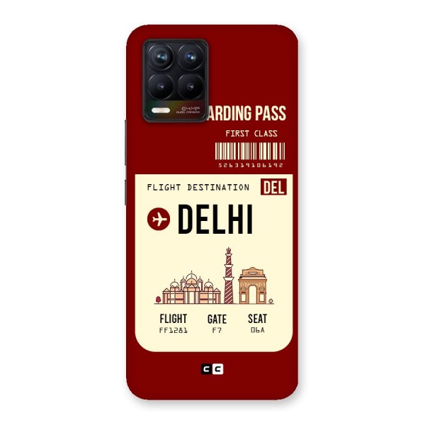 Delhi Boarding Pass Back Case for Realme 8