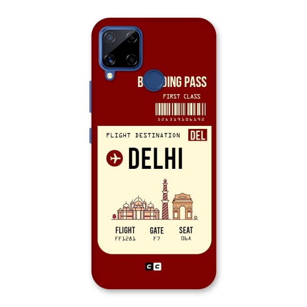 Delhi Boarding Pass Back Case for Realme Narzo 30A