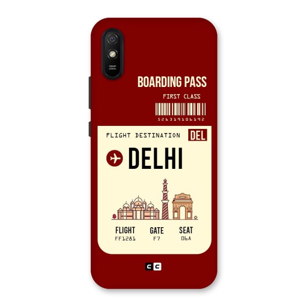 Delhi Boarding Pass Back Case for Redmi 9i