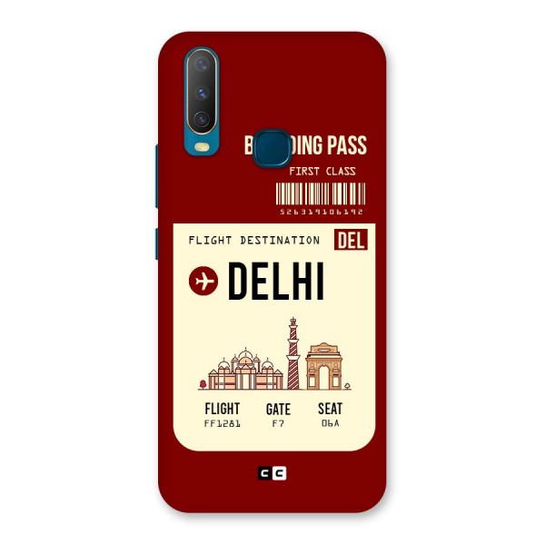 Delhi Boarding Pass Back Case for Vivo U10