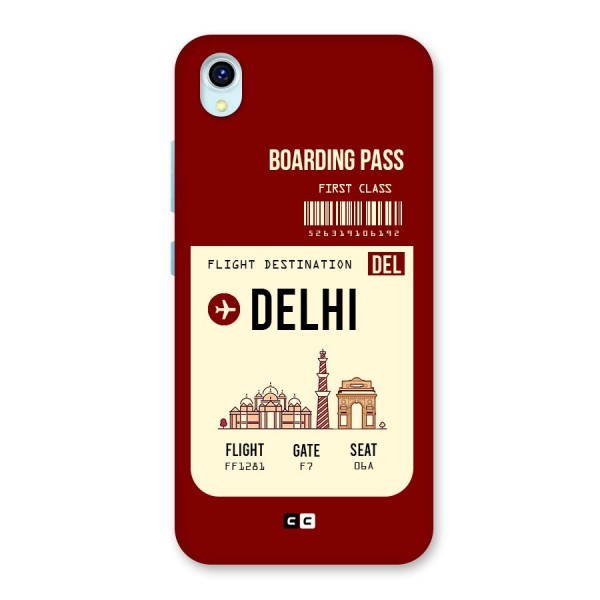 Delhi Boarding Pass Back Case for Vivo Y1s