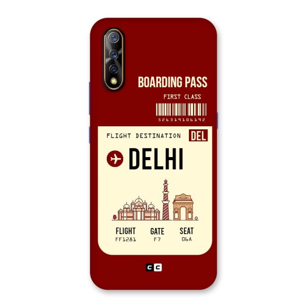 Delhi Boarding Pass Back Case for Vivo Z1x