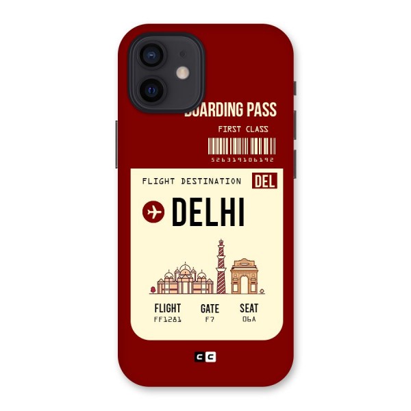 Delhi Boarding Pass Back Case for iPhone 12