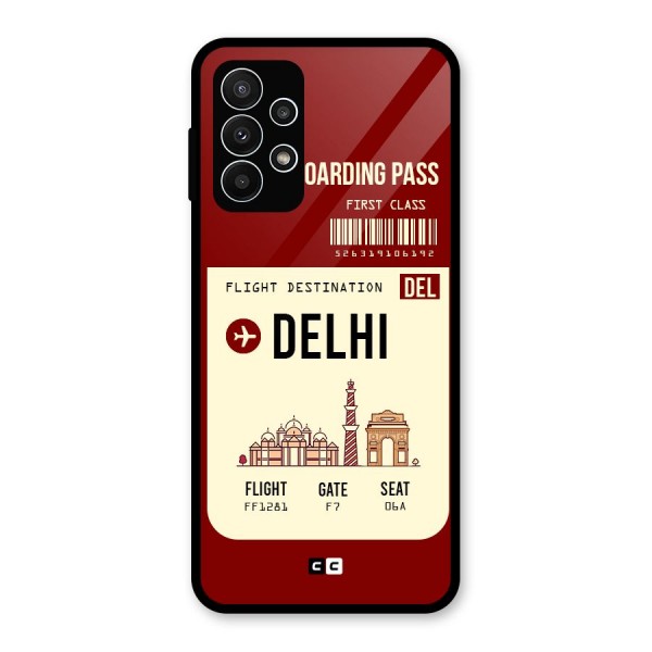 Delhi Boarding Pass Glass Back Case for Galaxy A23