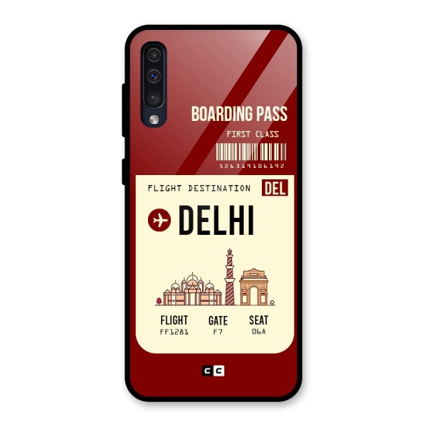 Delhi Boarding Pass Glass Back Case for Galaxy A50s