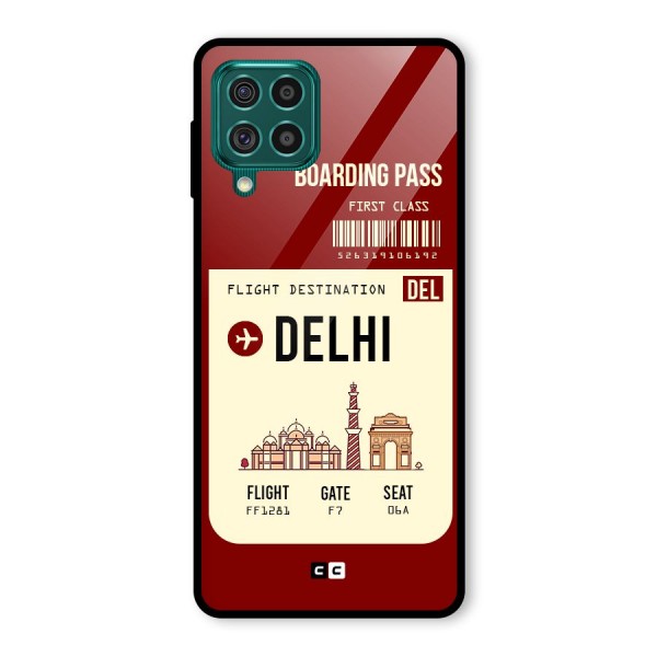 Delhi Boarding Pass Glass Back Case for Galaxy F62