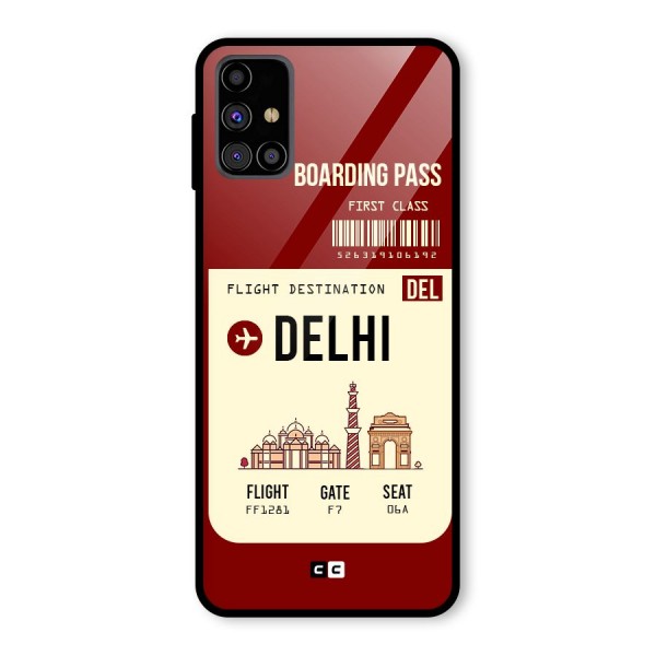 Delhi Boarding Pass Glass Back Case for Galaxy M31s