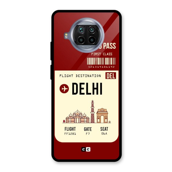 Delhi Boarding Pass Glass Back Case for Mi 10i