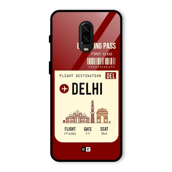 Delhi Boarding Pass Glass Back Case for OnePlus 6T