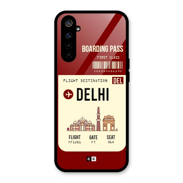 Delhi Boarding Pass Glass Back Case for Realme 6i