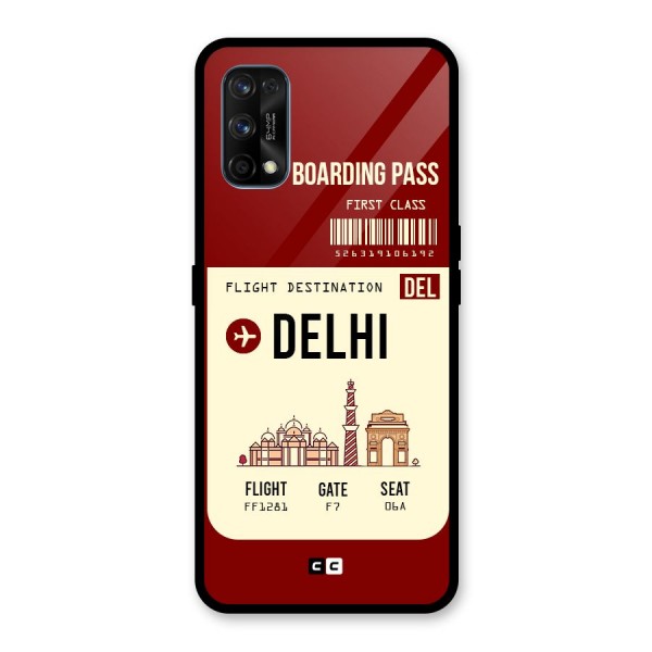 Delhi Boarding Pass Glass Back Case for Realme 7 Pro