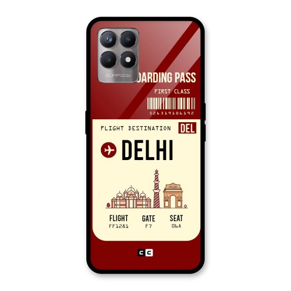 Delhi Boarding Pass Glass Back Case for Realme 8i