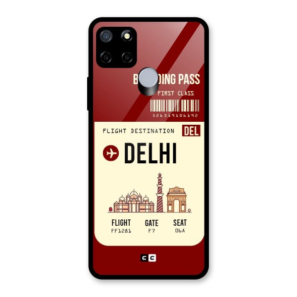 Delhi Boarding Pass Glass Back Case for Realme C15