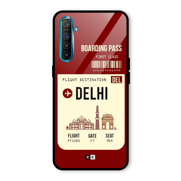 Delhi Boarding Pass Glass Back Case for Realme XT