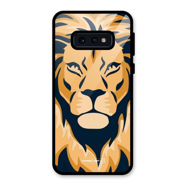 Designer Lion Glass Back Case for Galaxy S10e