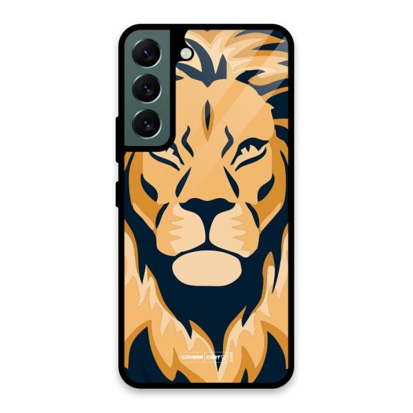 Designer Lion Glass Back Case for Galaxy S22 5G