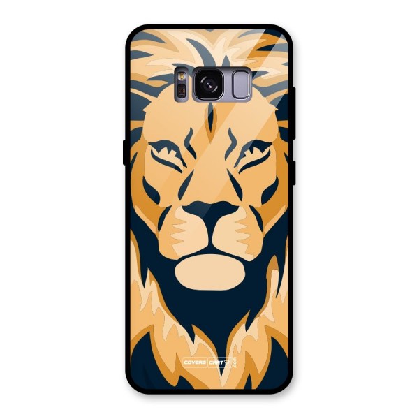 Designer Lion Glass Back Case for Galaxy S8