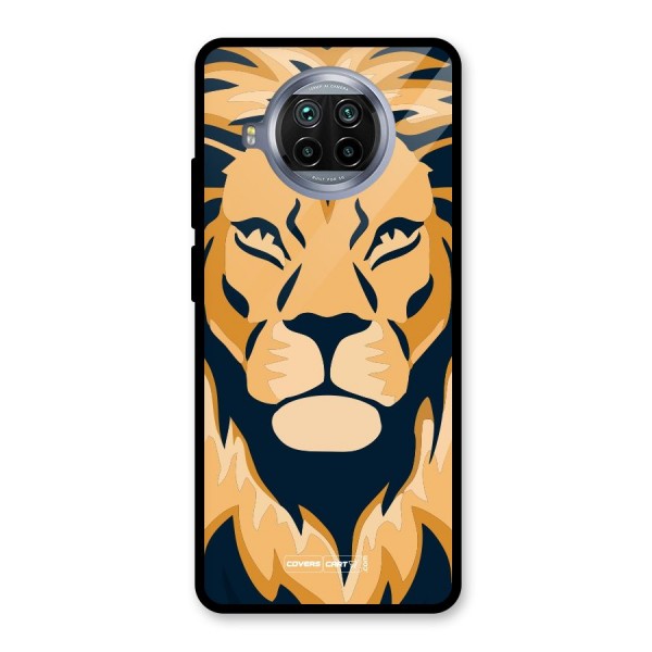 Designer Lion Glass Back Case for Mi 10i