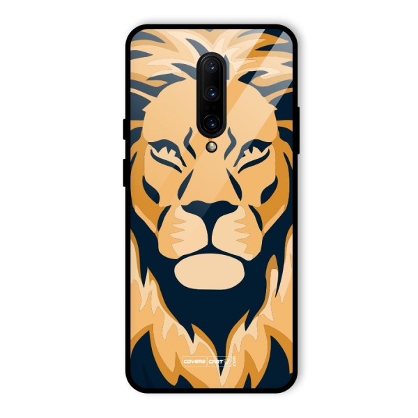 Designer Lion Glass Back Case for OnePlus 7 Pro