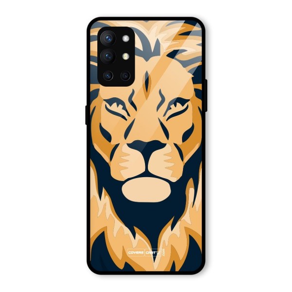 Designer Lion Glass Back Case for OnePlus 9R