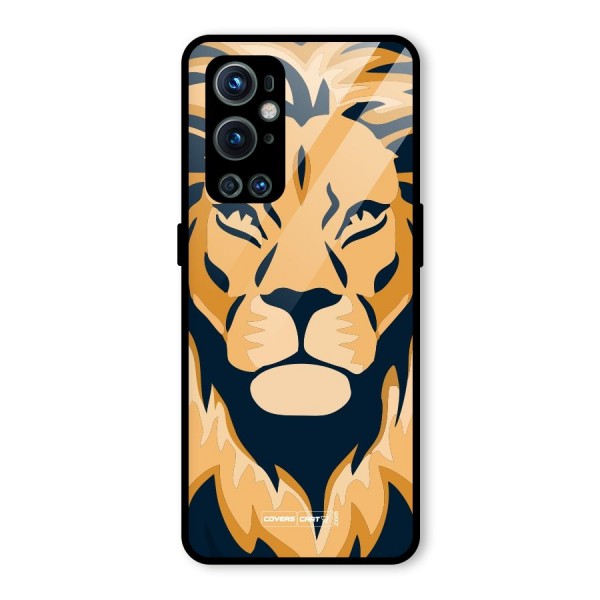 Designer Lion Glass Back Case for OnePlus 9 Pro