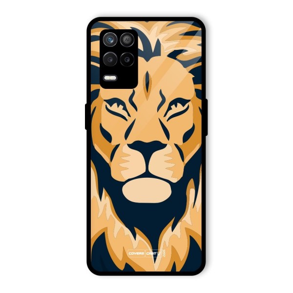 Designer Lion Glass Back Case for Realme 9 5G