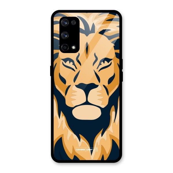 Designer Lion Glass Back Case for Realme X7 Pro