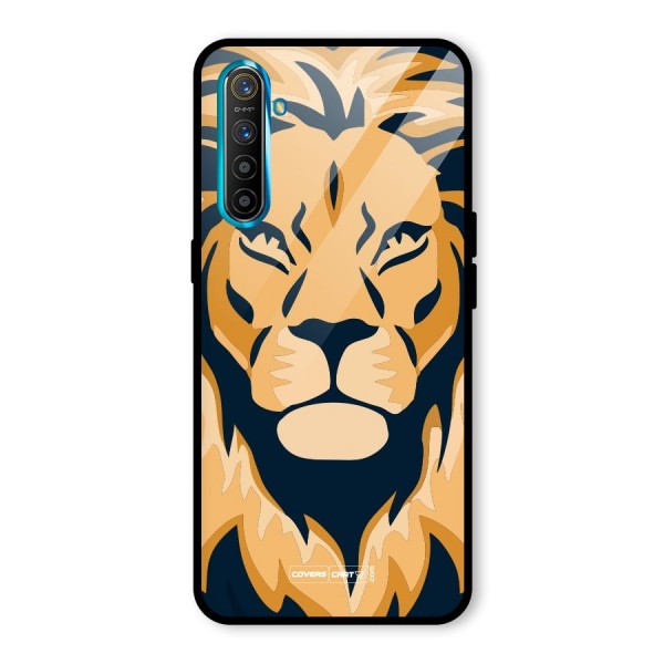 Designer Lion Glass Back Case for Realme XT