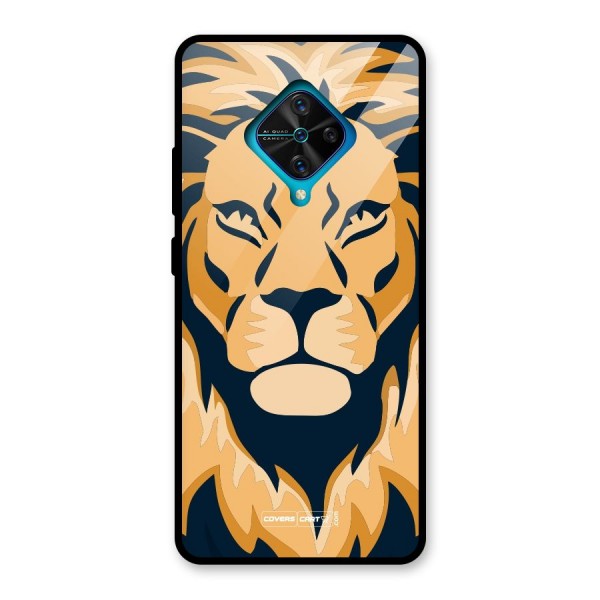 Designer Lion Glass Back Case for Vivo S1 Pro