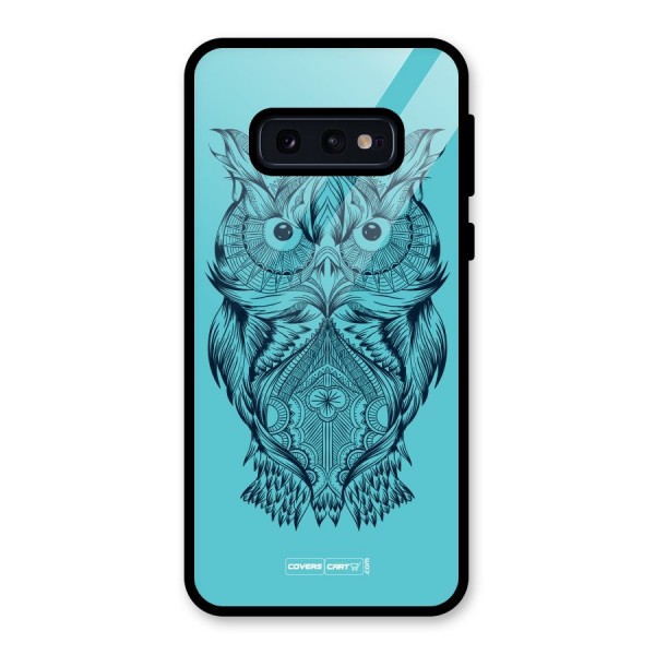 Designer Owl Glass Back Case for Galaxy S10e