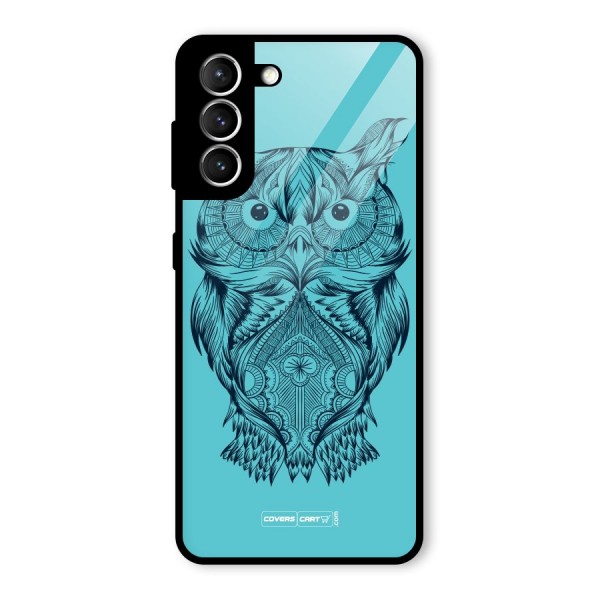 Designer Owl Glass Back Case for Galaxy S21 5G