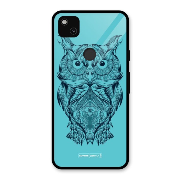 Designer Owl Glass Back Case for Google Pixel 4a