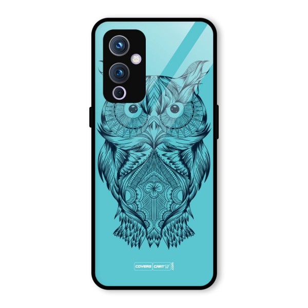 Designer Owl Glass Back Case for OnePlus 9