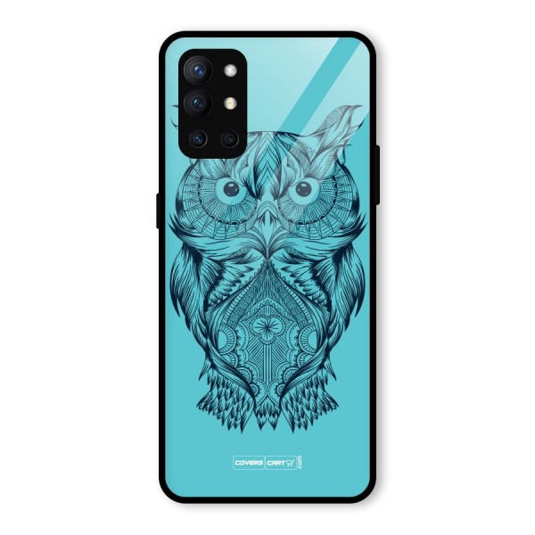 Designer Owl Glass Back Case for OnePlus 9R