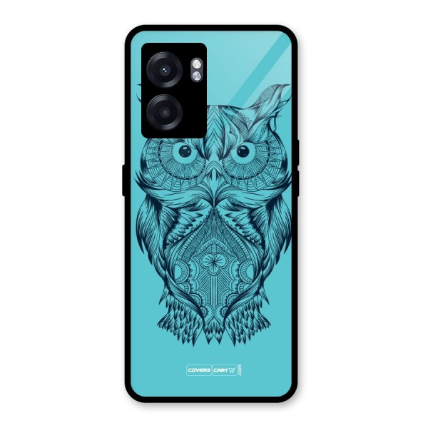 Designer Owl Glass Back Case for Oppo K10 (5G)