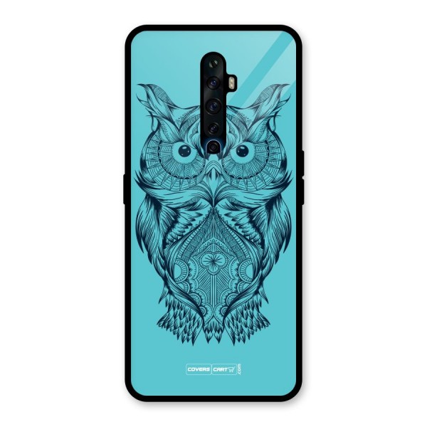 Designer Owl Glass Back Case for Oppo Reno2 Z