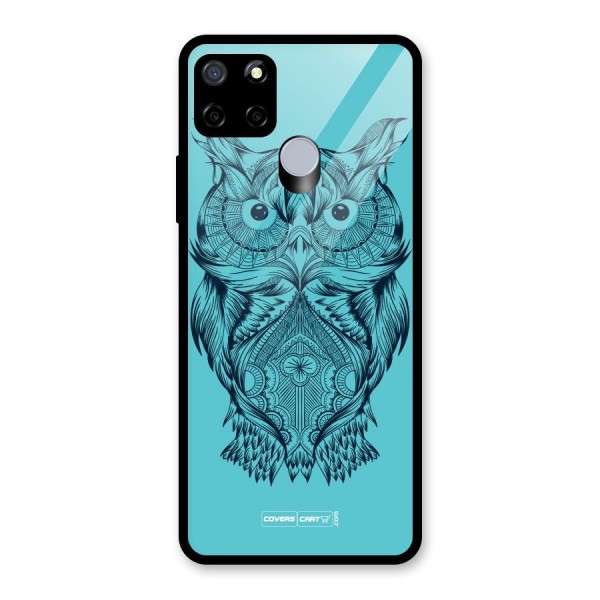 Designer Owl Glass Back Case for Realme C12