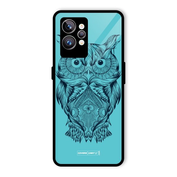 Designer Owl Glass Back Case for Realme GT2 Pro