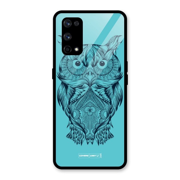 Designer Owl Glass Back Case for Realme X7 Pro