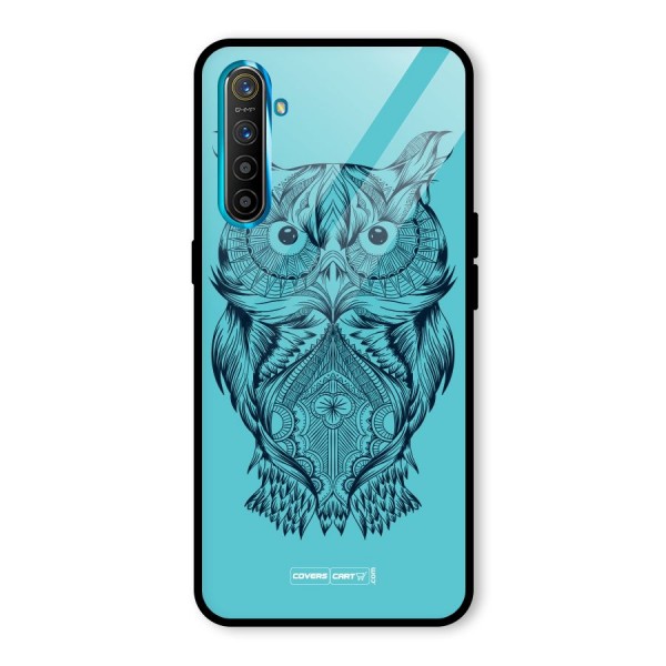 Designer Owl Glass Back Case for Realme XT