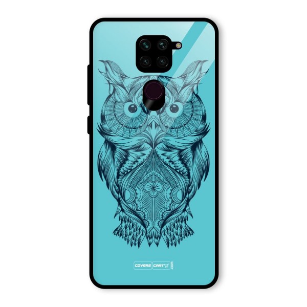 Designer Owl Glass Back Case for Redmi Note 9