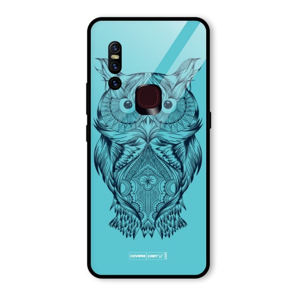 Designer Owl Glass Back Case for Vivo V15