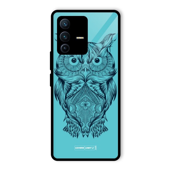 Designer Owl Glass Back Case for Vivo V23 Pro