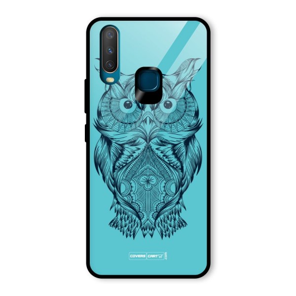 Designer Owl Glass Back Case for Vivo Y12