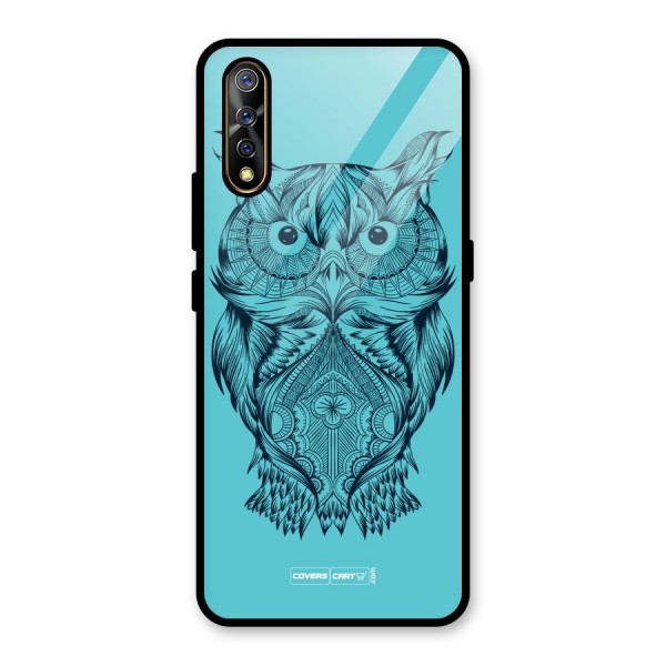 Designer Owl Glass Back Case for Vivo Z1x